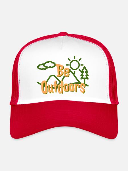 Be Outdoors - Trucker Cap - white/red