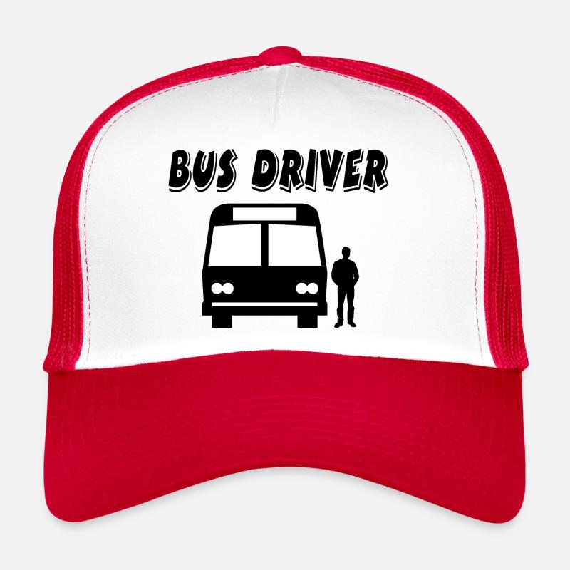 Bus - Trucker Cap - Weiß/Rot