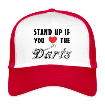 Stand up if you Love the Darts 3 - Trucker Cap - white/red - Front