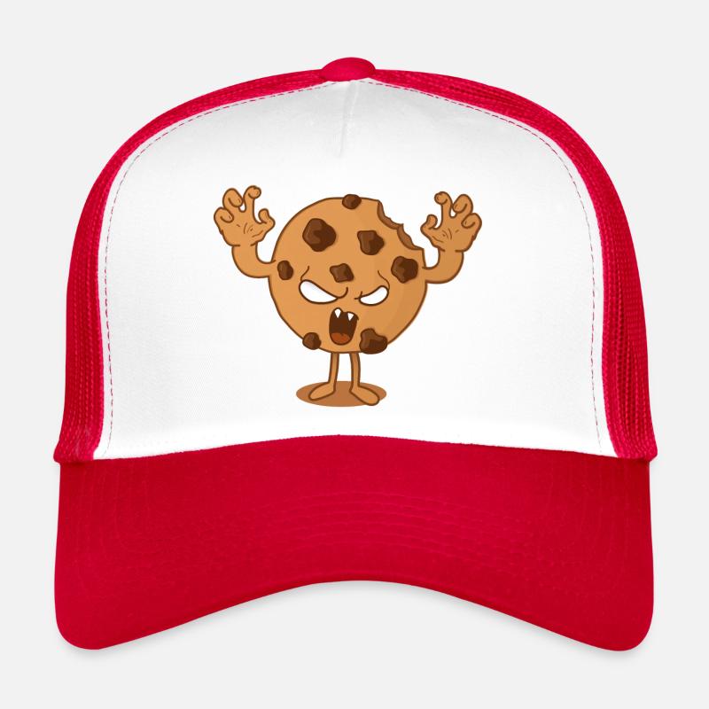 Keks-Monster - Trucker Cap - Weiß/Rot