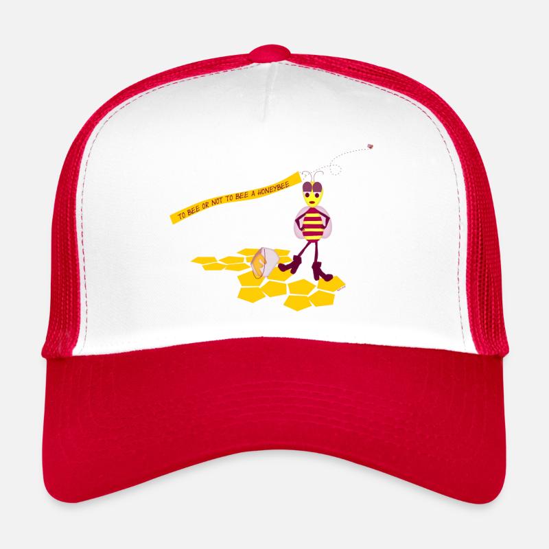 Honigbiene - Trucker Cap - Weiß/Rot