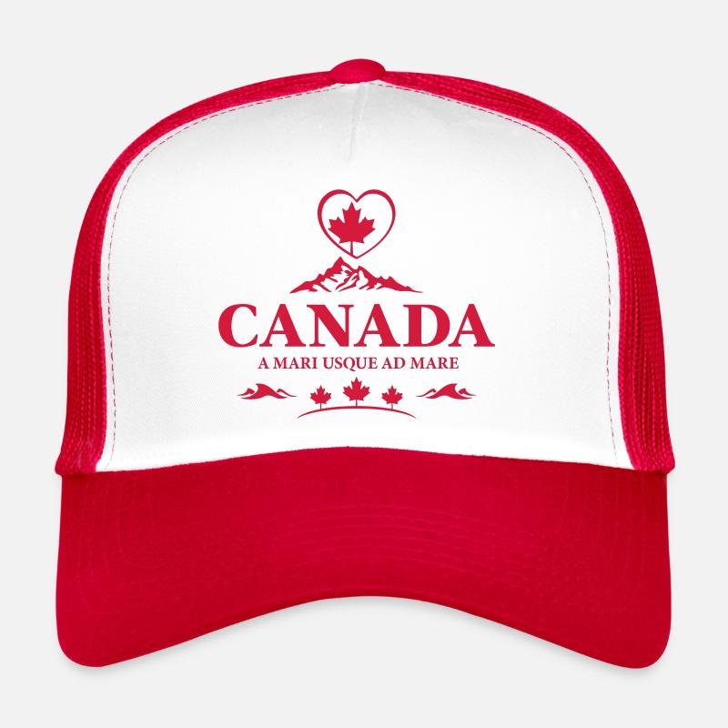 Kanada Vancouver Montreal Toronto Maple Leaf Berge Trucker Cap