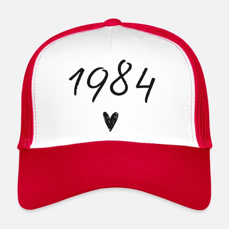 Herzjubiläum 1984 - Trucker Cap - Weiß/Rot