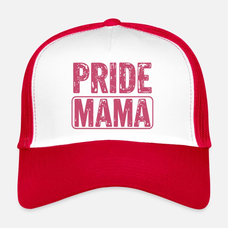 Fière déclaration de PRIDE MAMA pour les familles arc-en-ciel Casquette trucker 