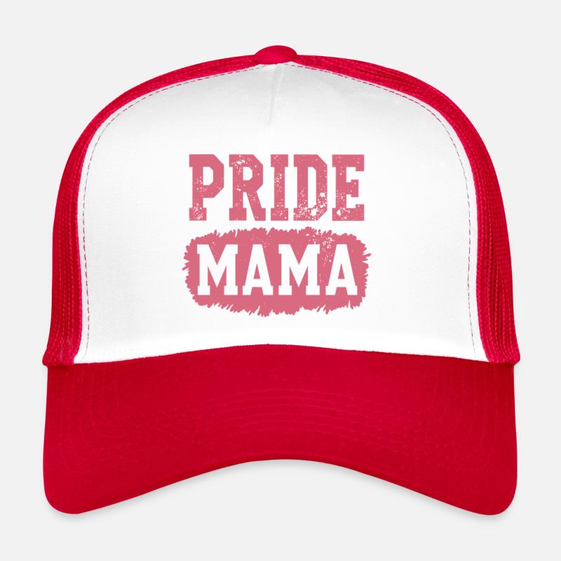 Fière déclaration de PRIDE MAMA pour les familles arc-en-ciel Casquette trucker 