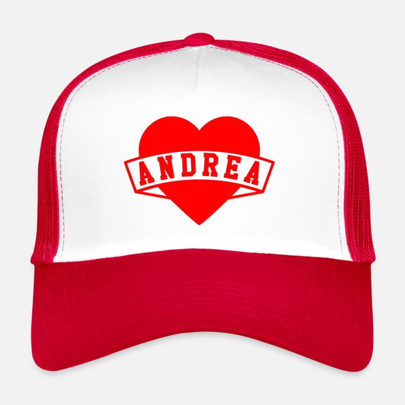 Andrea Herzen - Trucker Cap - Weiß/Rot