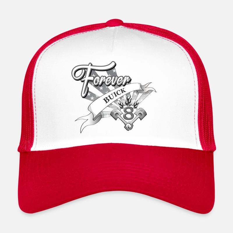 Für immer V8 - Trucker Cap - Weiß/Rot