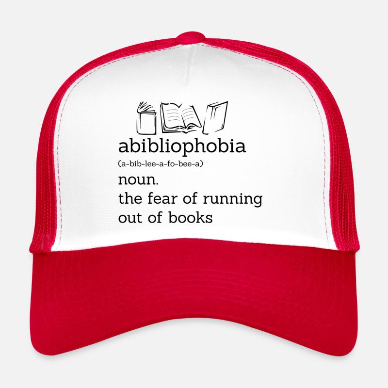 Abibliophobia - Trucker Cap - white/red
