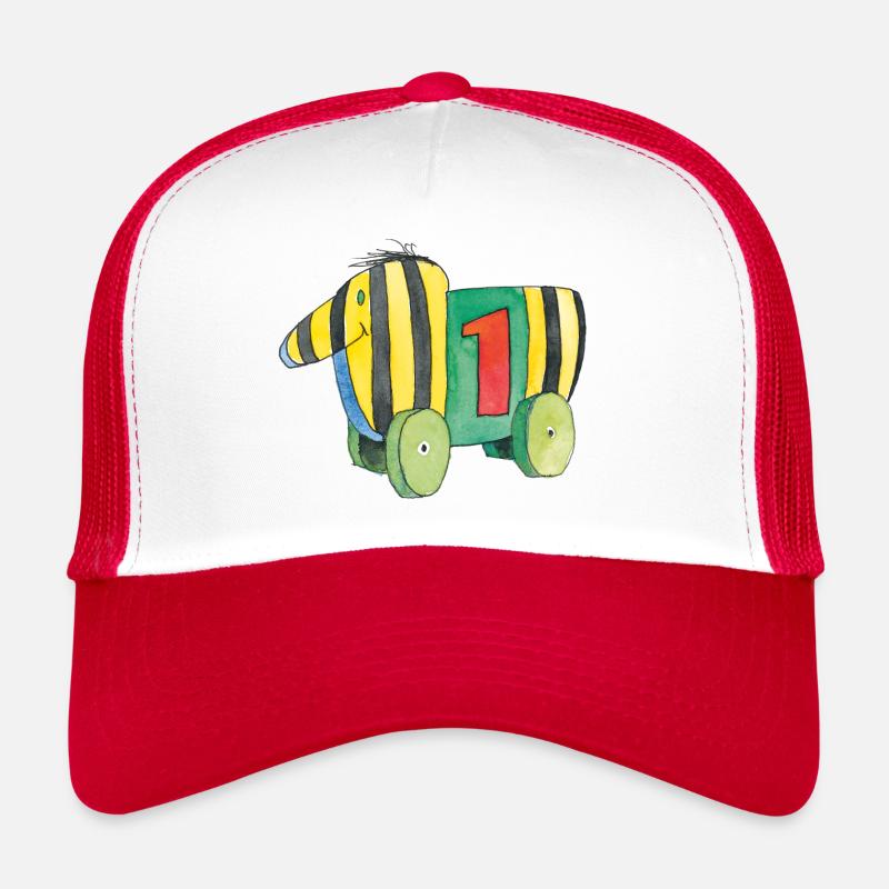 Janosch Tigerente No. 1 - Trucker Cap - Weiß/Rot