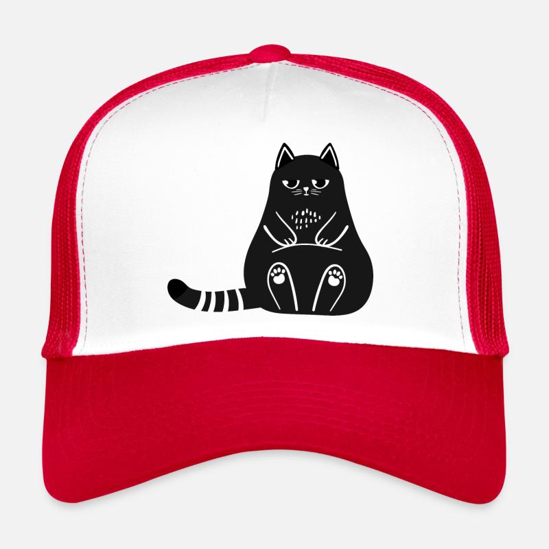 Black cat black Trucker Cap