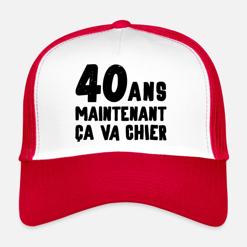 Anniversaire 40 ans humour soirée Casquette trucker 