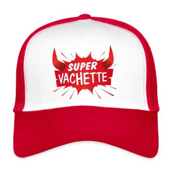 Super vachette ! fêtes et férias rouge et blanc - Casquette trucker  - blanc/rouge - Devant