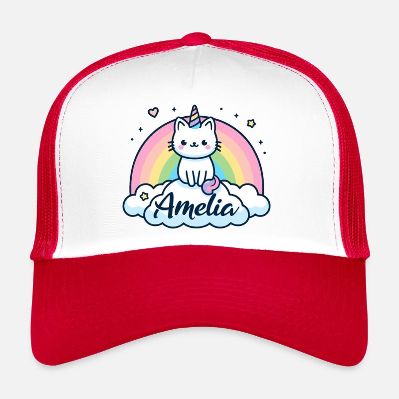 Amelia Name Vorname Einhornkatze Trucker Cap