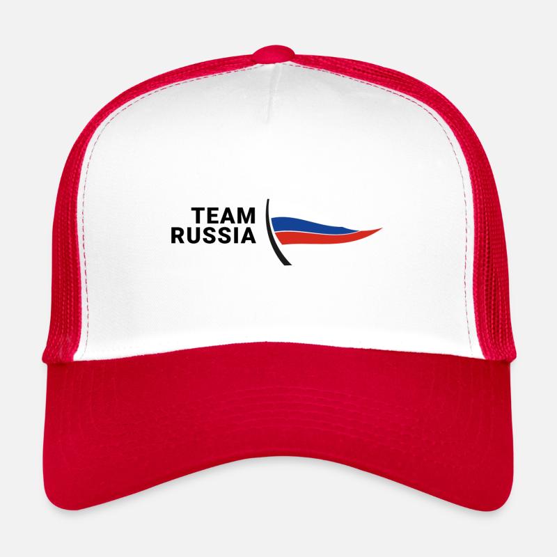 Team Russia - Trucker Cap - Weiß/Rot