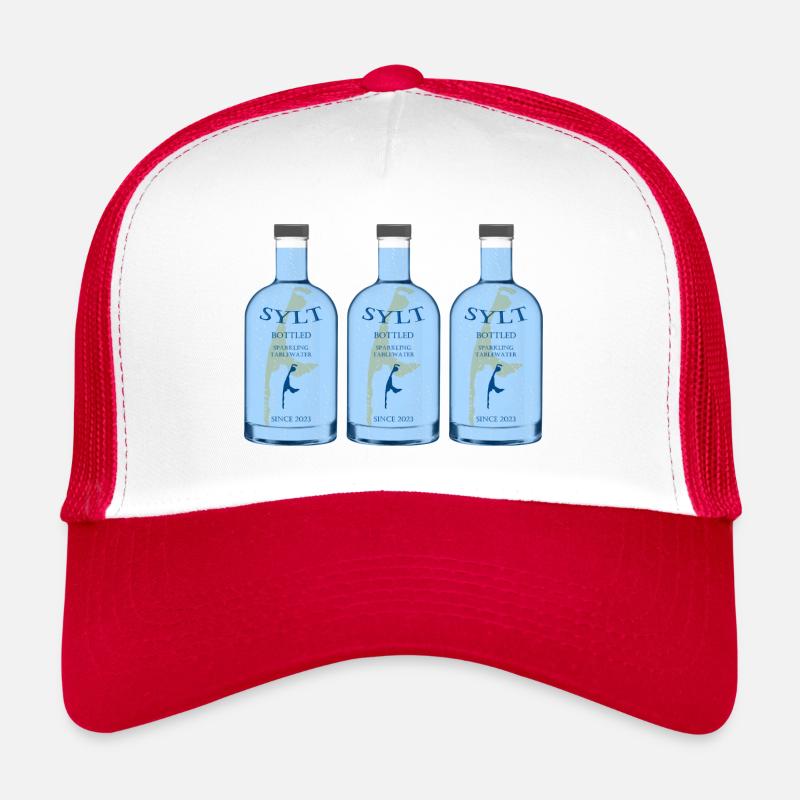 Sylt Bottled Sparkling Tablewater - Trucker Cap - white/red