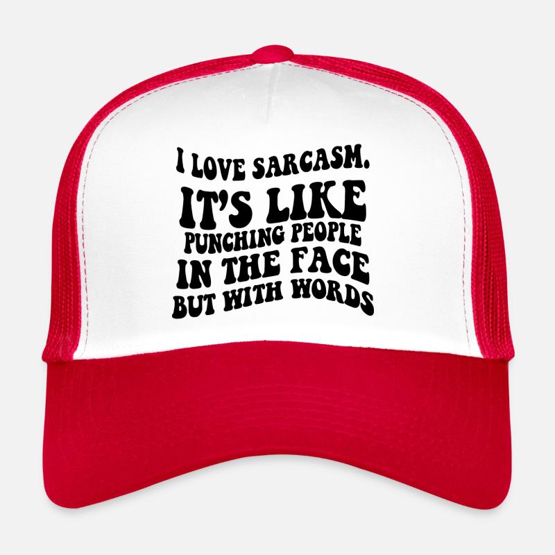 FUNNY SARCASTIC SAYING - Trucker Cap - white/red