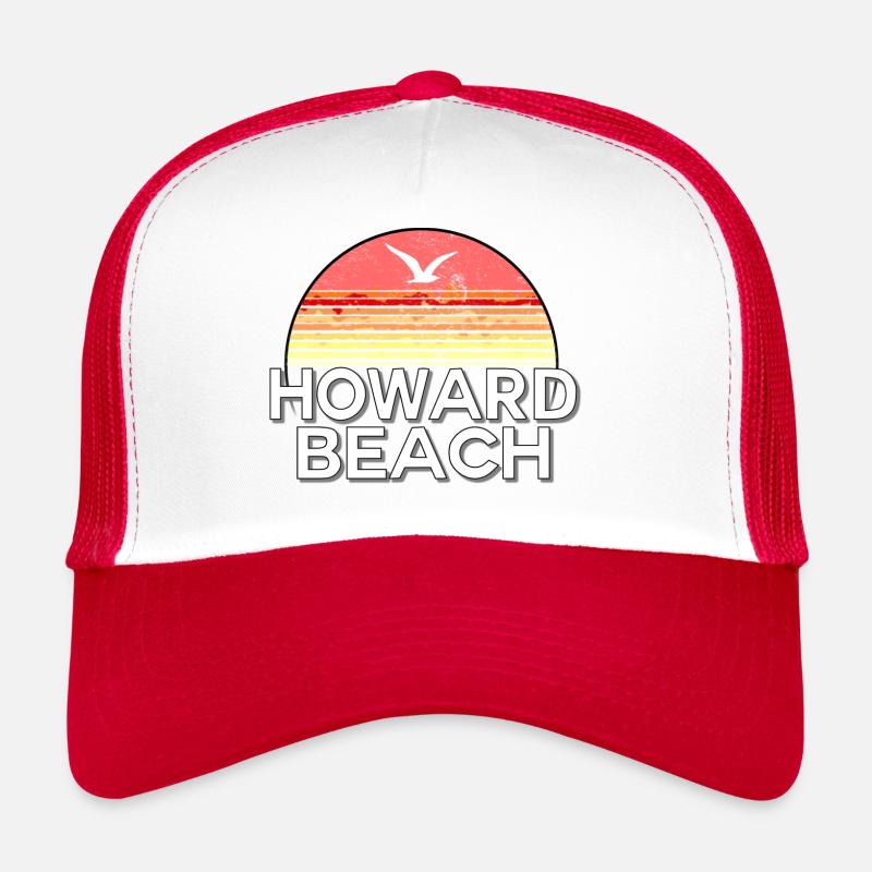 Howard Beach - Trucker Cap - Weiß/Rot