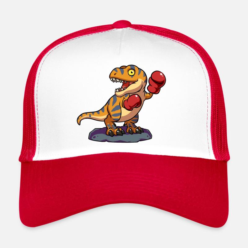 Cool Boxer T-Rex Dinosaur Trucker Cap