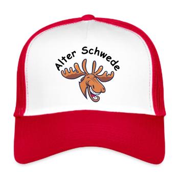 Na du alter Schwede - Trucker Cap - Weiß/Rot - Vorne