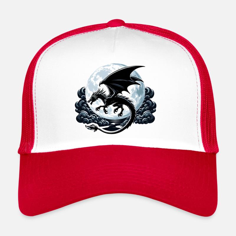 Mystical Dragon Silhouette Trucker Cap