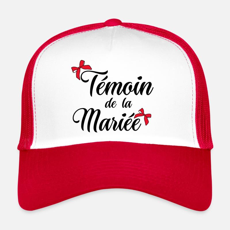 Témoin de la mariée noeud Casquette trucker 