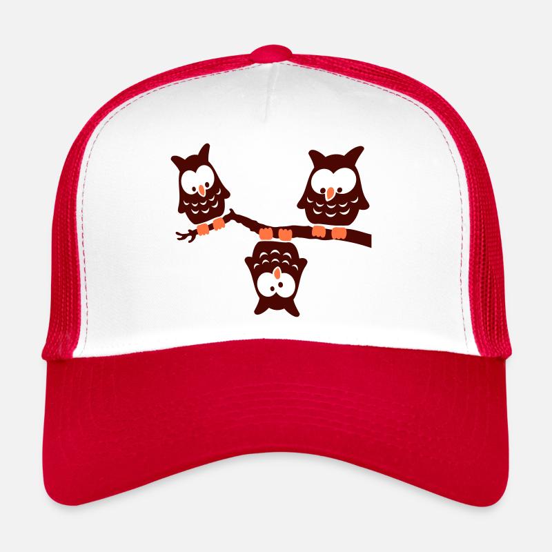 3 Eulen verrückt anders besonders komisch Ast Team Trucker Cap