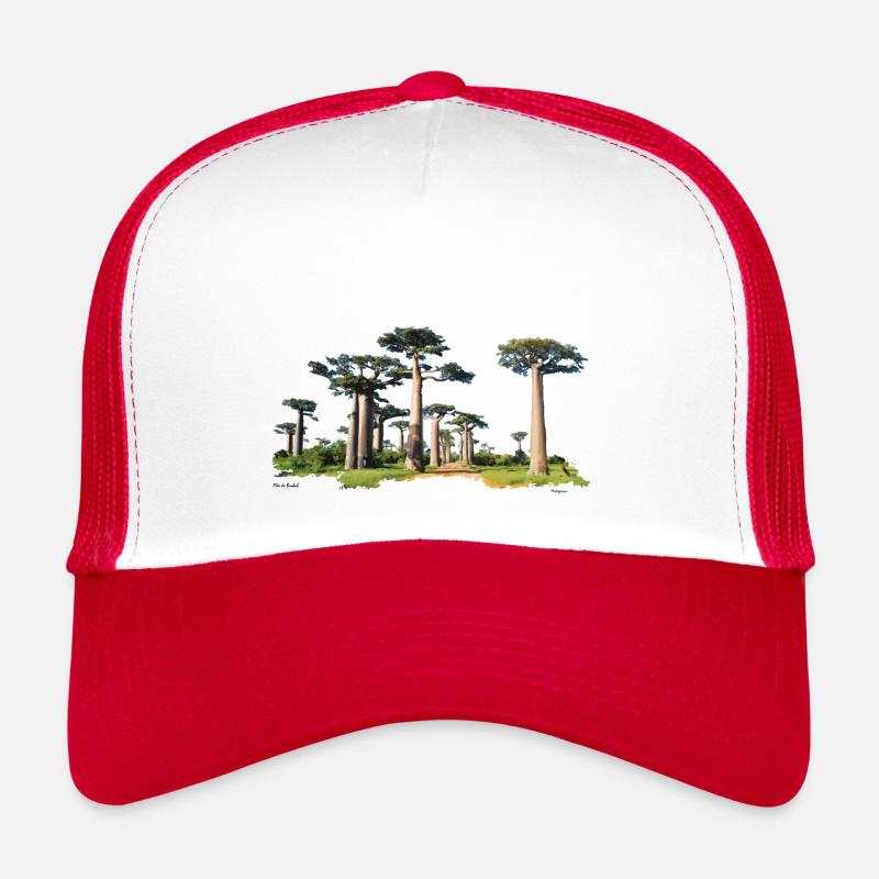 Baobab - Trucker Cap - Weiß/Rot