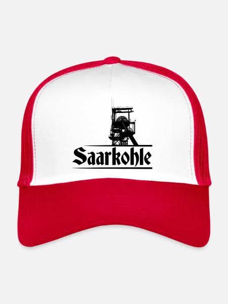 Saarkohle Zeche Saarland - Trucker Cap - Weiß/Rot