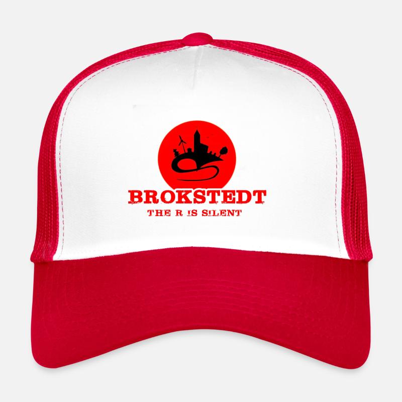 USB Brokstedt the R is silent - Trucker Cap - Weiß/Rot