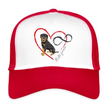 Rotti Love forever - Casquette trucker  - blanc/rouge - Devant