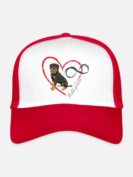 Rotti Love forever - Casquette trucker  - blanc/rouge - Devant