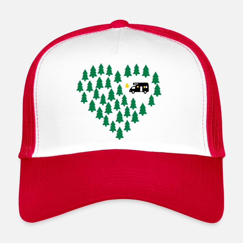 Wohnmobil Camping - Trucker Cap - Weiß/Rot