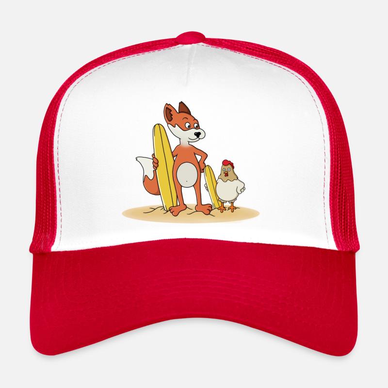 KOT UND GOUPI - Trucker Cap - Weiß/Rot