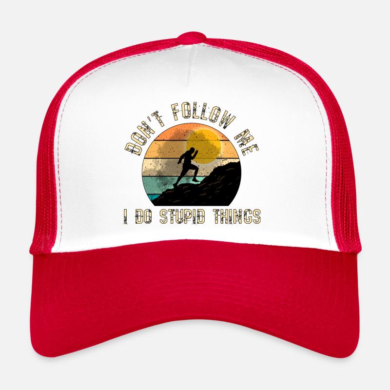 Trail Runner Running Joggen Jogger I Geschenk - Trucker Cap - Weiß/Rot