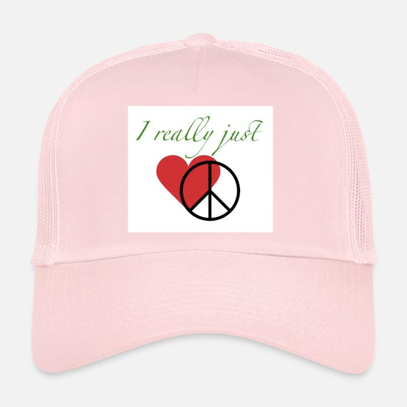 J’aime la paix Casquette trucker 