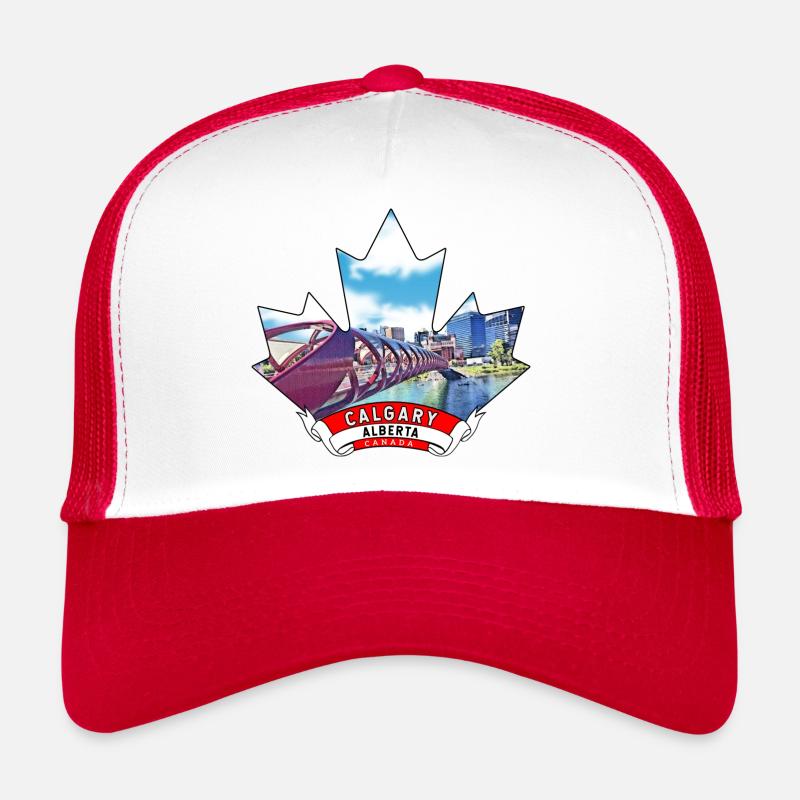 Calgary, Alberta Canada Feuille d’érable Casquette trucker 