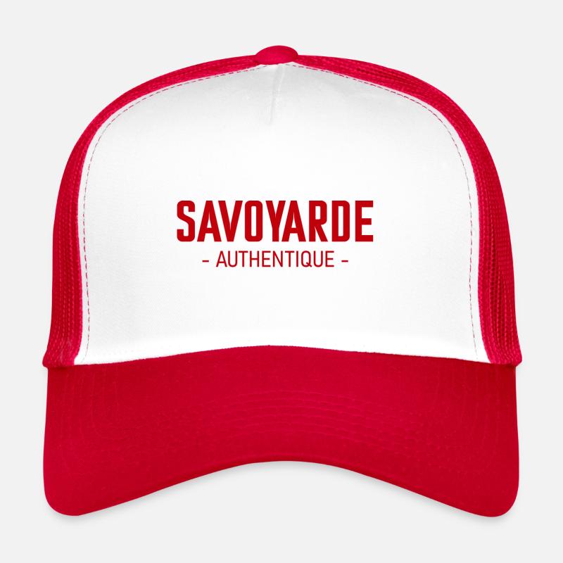 Savoyarde authentique - Casquette trucker  - blanc/rouge