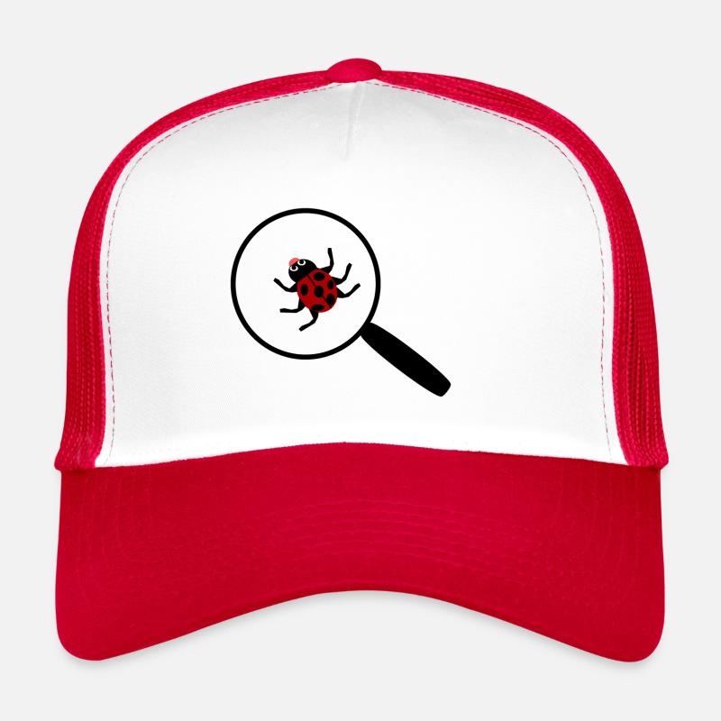 Ladybug under the magnifying glass Trucker Cap