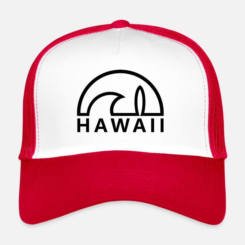 Hawaii soleil planche de surf noir minimaliste Casquette trucker 