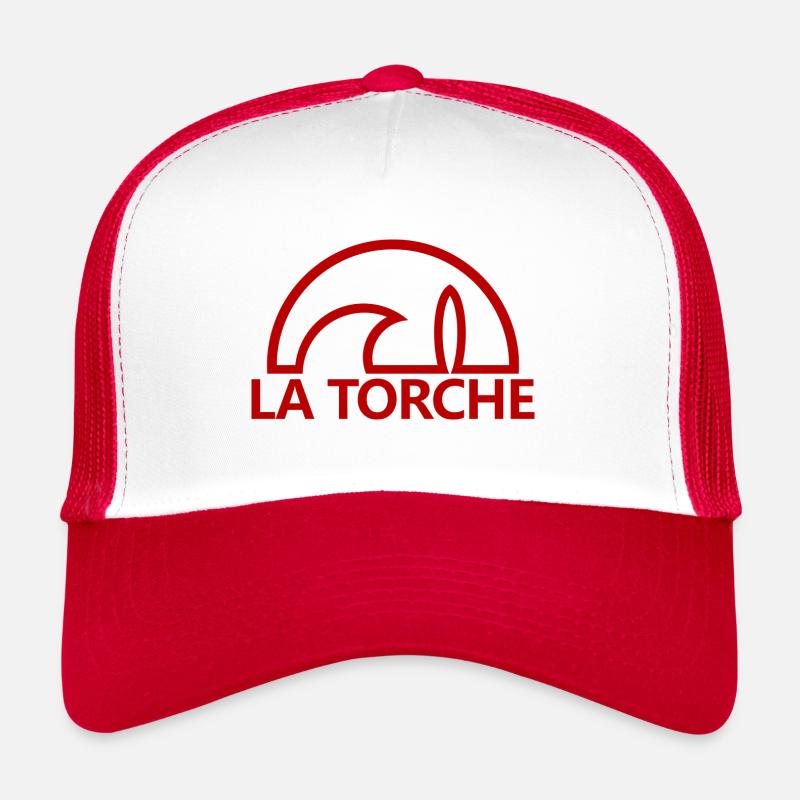 La Torche soleil planche de surf rouge minimaliste Casquette trucker 