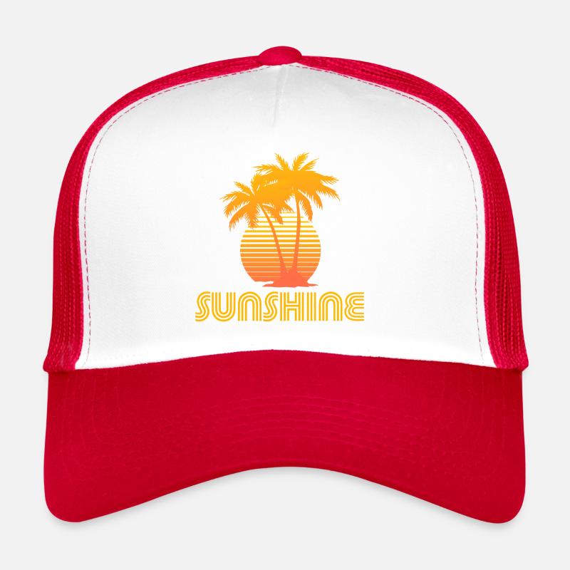 Sunshine - Casquette trucker  - blanc/rouge