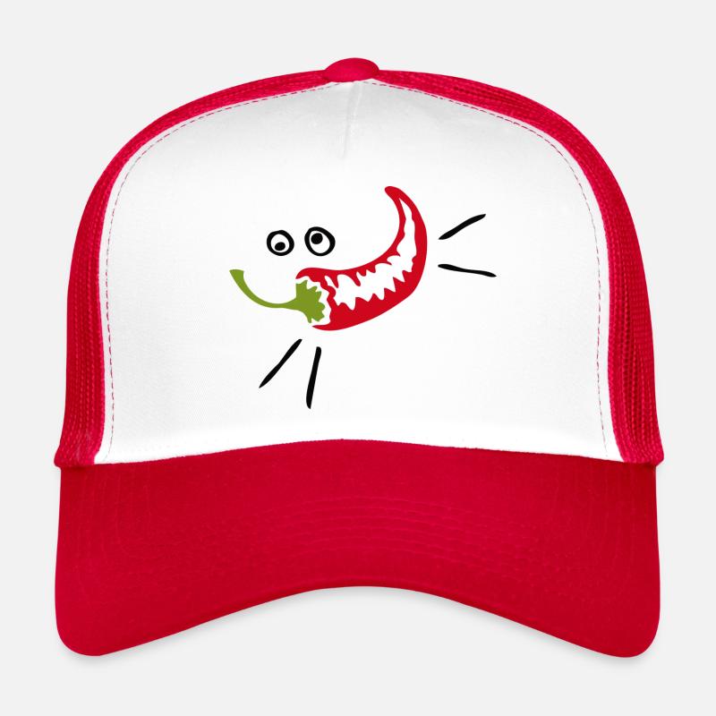 piment - Casquette trucker  - blanc/rouge