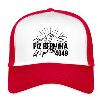 Piz Bernina Graubünden Grischun Pontresina Moritz - Trucker Cap - Weiß/Rot - Vorne