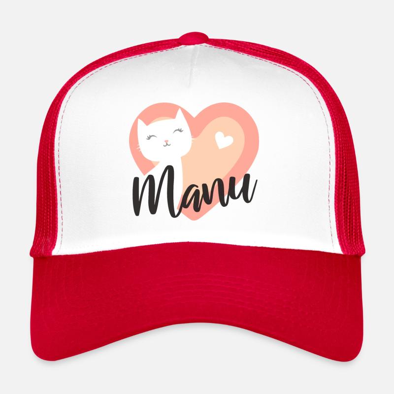 Manu Nom Prénom Chaton Casquette trucker 