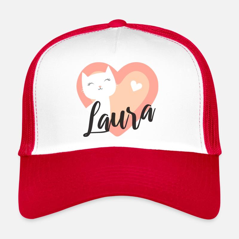 Laura Name Vorname Kätzchen Trucker Cap