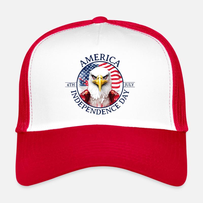 A eagle - Americans Independence Day Trucker Cap