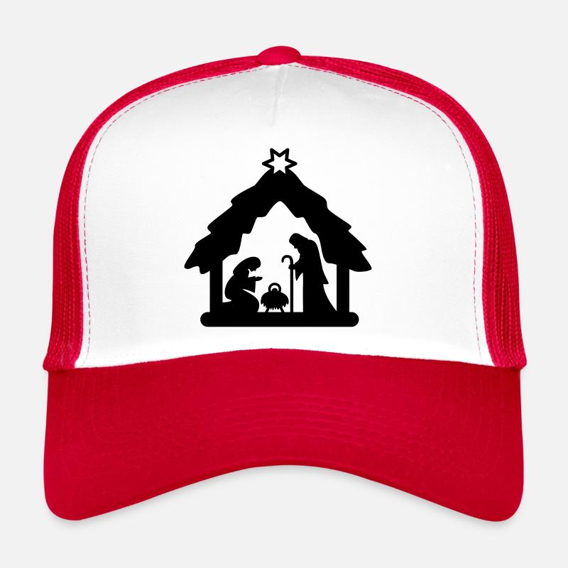 Weihnachtskrippe, Krippenfiguren, heilige Familie Trucker Cap