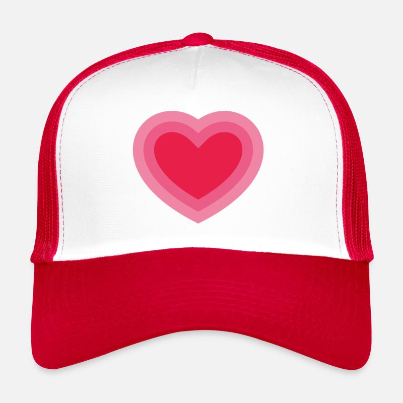 Concentric Pink Heart Trucker Cap