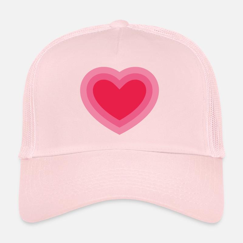 Konzentrisches rosa Herz Trucker Cap