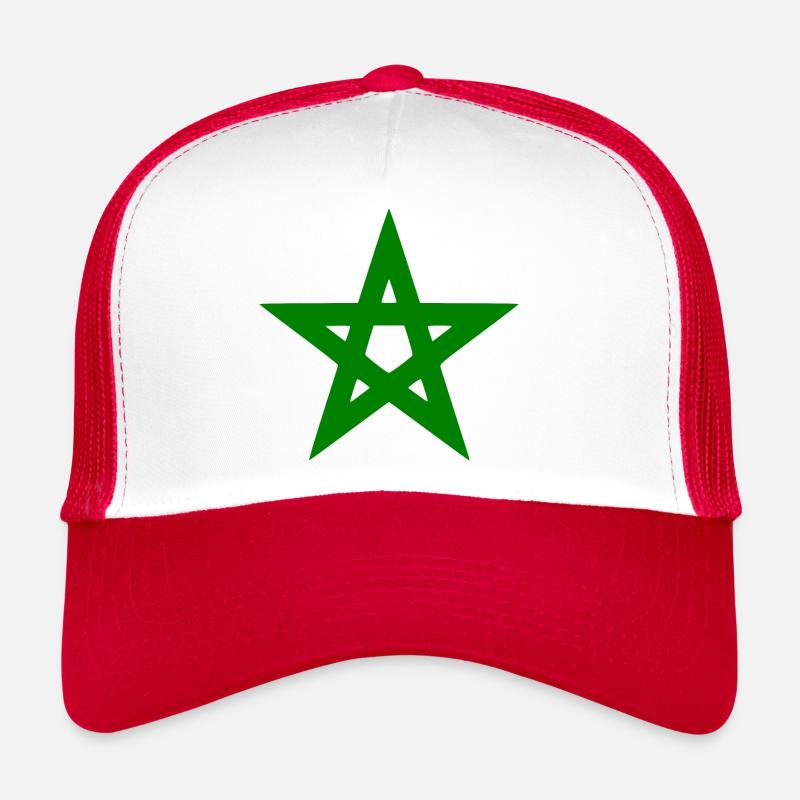 ÉTOILE DU MAROC - Casquette trucker  - blanc/rouge